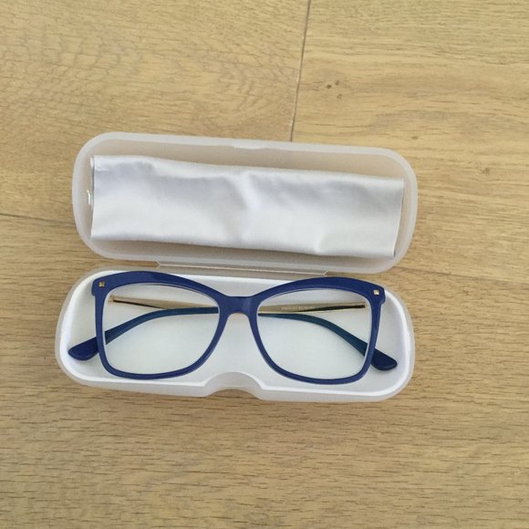 NEVER WORN - Blue & Gold Butterfly Glasses Frames - Picture 2 of 8